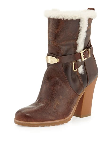 michael kors fur lined boots|michael kors cher bootie.